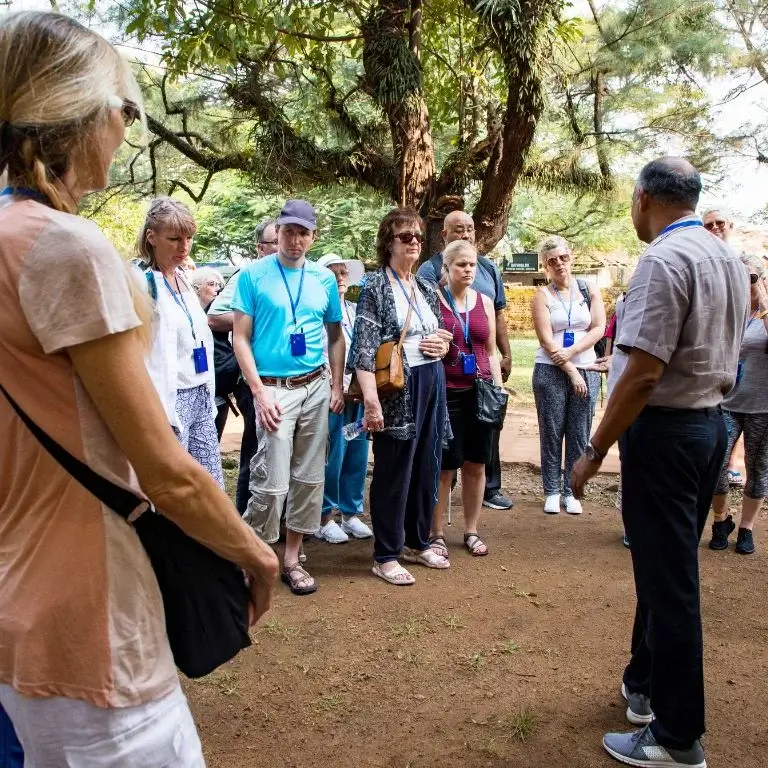 Group of people in outdoor setting.