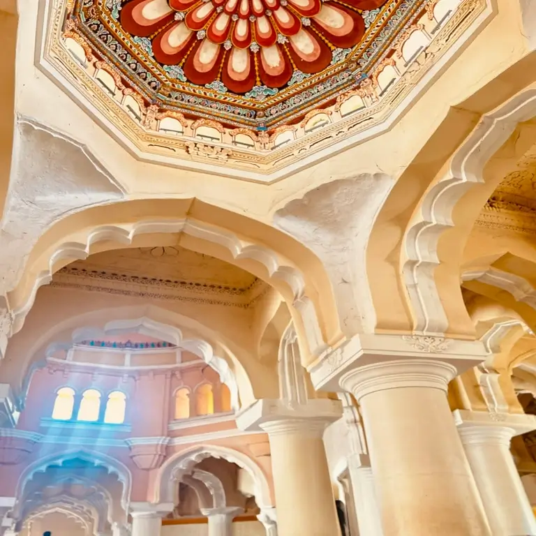 Intricate ceiling in historic architecture